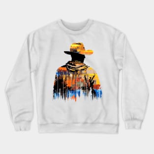 American Cowboy Western Country Tradition Culture Abstract Crewneck Sweatshirt